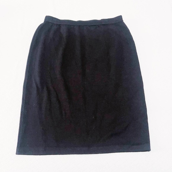 St. Johh Collection Marie Gray Black Wool Knit Pencil Skirt Mint SZ12 - Picture 3 of 5